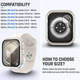 thumbnail image 2 of XiHAMA Waterproof Case Compatible with Apple Watch SE (2nd Gen) Series 6 5 4 Screen Protector, Tempered Glass Hard PC Bumper Face Cover, 2 of 7