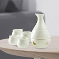 thumbnail image 1 of Juego de sake de cerámica con calentador de botellas multifuncional para beber, 4 tazas de cerámica tradicionales para , hogar familiar., 1 of 8