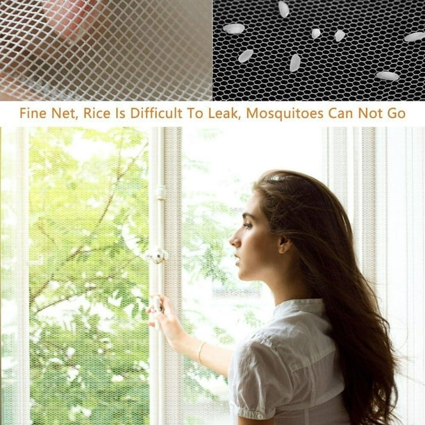 DIY Fly Bug Mosquito Net Cortina Puerta Ventana Malla anti-insectos (Blanco 1pc)