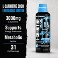 thumbnail image 6 of NutraBio – L-Carnitine Liquid Shots – 3000mg, (Blue Razz) – 10mg of Vitamin B-5 – Zero Carbs & Sugars – Energy Production – Muscle Recovery, 6 of 9