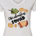 thumbnail image 4 of Inktastic Oktoberfest Squad Hat, Accordion, Pretzels Women's V-Neck T-Shirt, 4 of 5