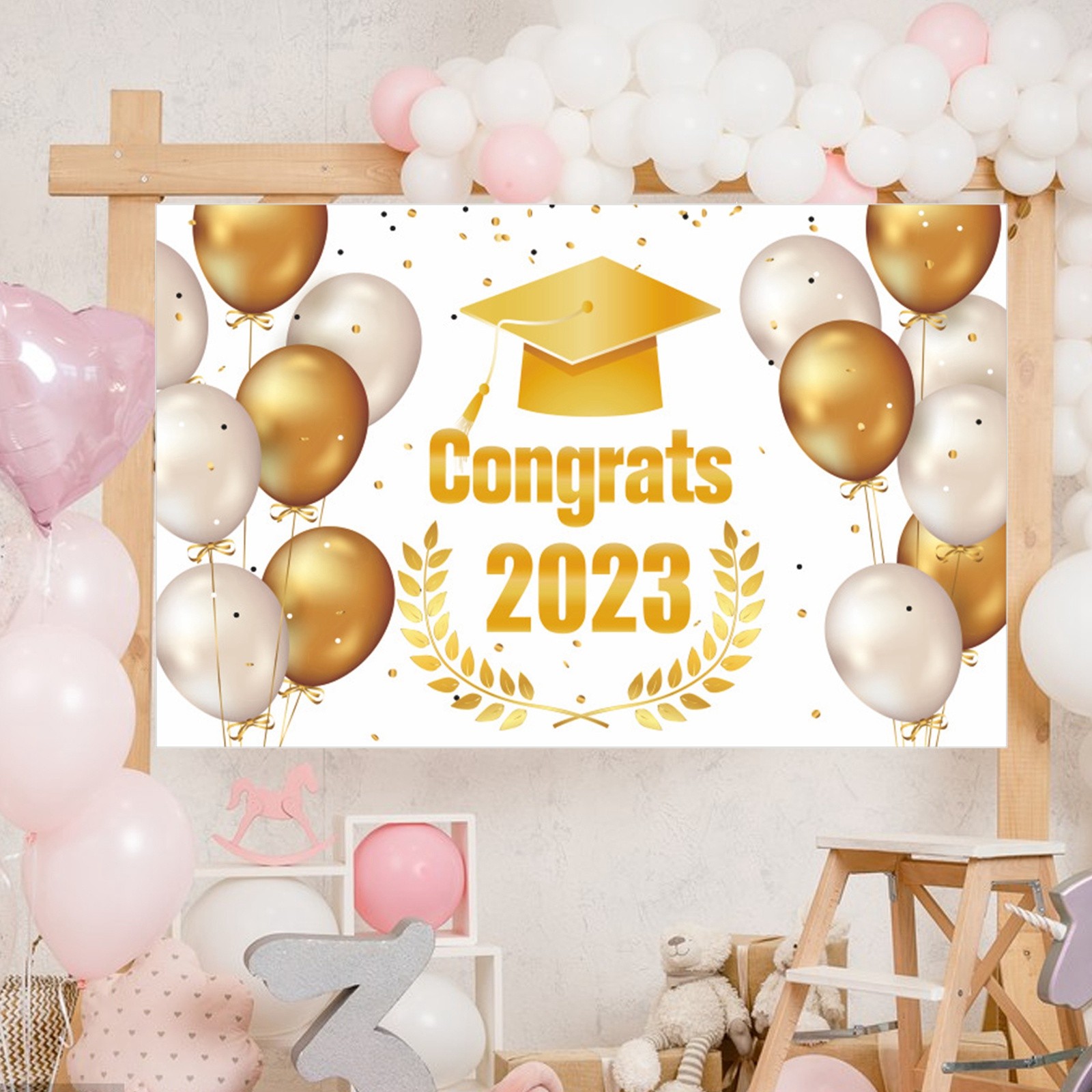 Xubond Flags Graduation Season Banner Background Cloth Congratulations ...