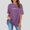 Purple, variant on Women's Oversized Letter Print Crew Neck Short Sleeve Tops T Shirt Short Sleeve Casual Loose Blouse Sport Summer Casual Tops Shirt Women Shirt Small Summer Women Shirts Stretch Tee Athletic Short