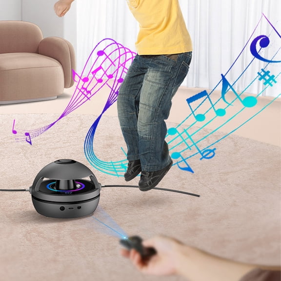 Smart Jump Rope,Jump Rope Machine,Electronic Skipping Rope with Remote Control for Children, Automatic Skipping Rope with LED Display, Bluetooth Music, 10 Speed Levels(Black)