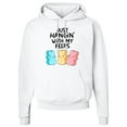 thumbnail image 2 of Inktastic Easter Just Hangin' with My Peeps Adult Hoodie Sweatshirt, 2 of 4