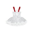 thumbnail image 4 of Yartina Kids Girls Sequins Christmas Princess Costume Sleeveless Ballet Leotard Dance Tutu Dress White 12, 4 of 7