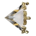 thumbnail image 3 of Riousery 1.5 inches / 3.8 cm Pyramid Prism Meditation Crystal Carved Figurine with Gold Stand for Home Office Art Decor Desktop Ornament Decorative Knick-Knack, 3 of 9