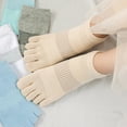 thumbnail image 6 of 4 Pairs Toe Socks Cotton No Show Ankle low Cut Socks Five Toes for Women Men Athletic Running Supplies, 6 of 6