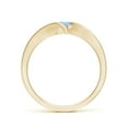 thumbnail image 2 of Angara Natural 0.2 Ct. Aquamarine Solitaire Ring in 14K Yellow Gold for Women (Ring Size: 4.5), 2 of 11