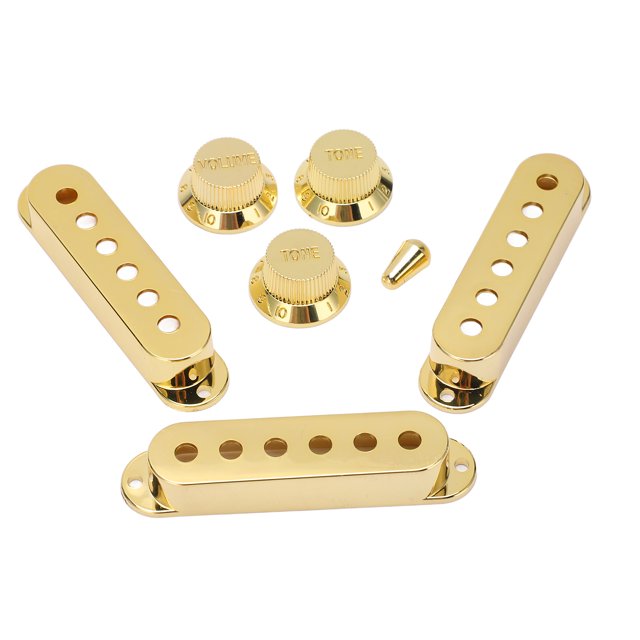 Golden Guitar Pickup Cover Knobs,3Pcs Guitar Pickup Cover Hole Guitars Switch Set Tone Knob Sets Finely Tuned Performance