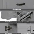 thumbnail image 5 of Grey 36" Bathroom Vanity With Sink. Solid Wood And Made. 6 Drawers, Adjustable Shelf & Functional Divider. Ceramic Fashionable Style. Assembly Needed Sink, Grey. . Drawers Contemporary Taste., 5 of 7