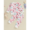 thumbnail image 4 of Newborn Baby Easter Clothes BunnyEgg Print Long Sleeve Sweatshirt with Long Pants 2Pcs Outfit, 4 of 9