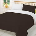 thumbnail image 4 of 100% Egyptian Cotton 3Pcs Water Fall Half Ruffled Duvet Set - Solid (Chocolate, Twin/Twin XL), 4 of 4