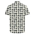 thumbnail image 3 of Mens Short Sleeve Button Down Shirts 2025 Summer Plaid Print Lapel Beach Shirts for Men Fashion Lightweight Casual Work Shirts, 3 of 5