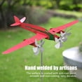 thumbnail image 4 of Airplane Weather Vane, Iron Stainless Steel Indicate Direction Rustproof Metal Aircraft Windmill  for Garden, 4 of 8
