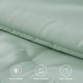 thumbnail image 5 of Queen Comforter Set, 4 Pieces Soft Pinch Pleat Sage Green Bedding Set for All Season, 5 of 6
