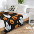 thumbnail image 2 of YZEGDCH Halloween Blanket Super Soft Warm Lightweight Throw Blanket with Pumpkin and Ghost, Home Cute Cozy Throw for Halloween Decor Gifts for Kid Women Men, Under 5, 2 of 5