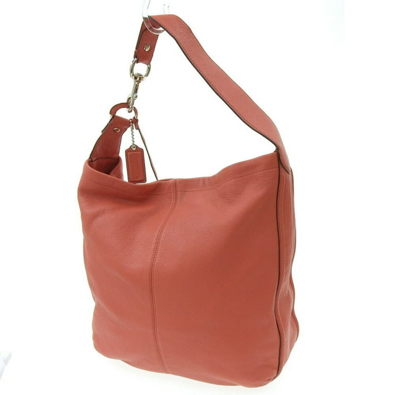 Pre Owned Coach COACH One Shoulder Bag Tassel Leather Red F23309