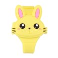 thumbnail image 1 of Silicone LED Cartoon Watch Rabbit Shape Wristwatch Clamshell Electronic Watch Birthday Gift Party Favor for Kid Child Children Toddlers Yellow, 1 of 5