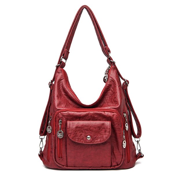 Mochila 3 en 1 para mujer, bolso Vintage de cuero Pu de alta calidad, bolso de hombro informal de diseñador Fivean unisex