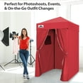 thumbnail image 3 of EAGLE PEAK Flex Ultra Compact 4x4 Pop-up Changing Room Canopy, Portable Privacy Cabana for Pool, Fashion Photoshoots, or Camping (Red), 3 of 11