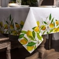 thumbnail image 3 of Rectangle Spring Tablecloth Printed Flower Grass and Vintage Floral Patterns Table Cloth for Easter Table Runner Picnic Outdoor Home Holiday Long Dining Kitchen (Lemon, 60 x 102 Inch), 3 of 5