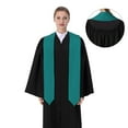 thumbnail image 4 of Haiem Teal Pattern Graduation Stole 2024 | Premium Satin Sash for Graduation Ceremony, 4 of 7