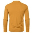 thumbnail image 4 of Inglocry Mens Long Sleeve Henley Shirts Stretch Casual 3 Button Tee Baisc Plain Soft Basic Tops For Men Ginger M, 4 of 7