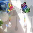 thumbnail image 3 of 2 Pieces Adults Kids Portable Rhinestone Painting Crossstitch Crystal Embroidery Keychain Keyring Keychain Key Holder Handmade Accessories RHY005, 3 of 9