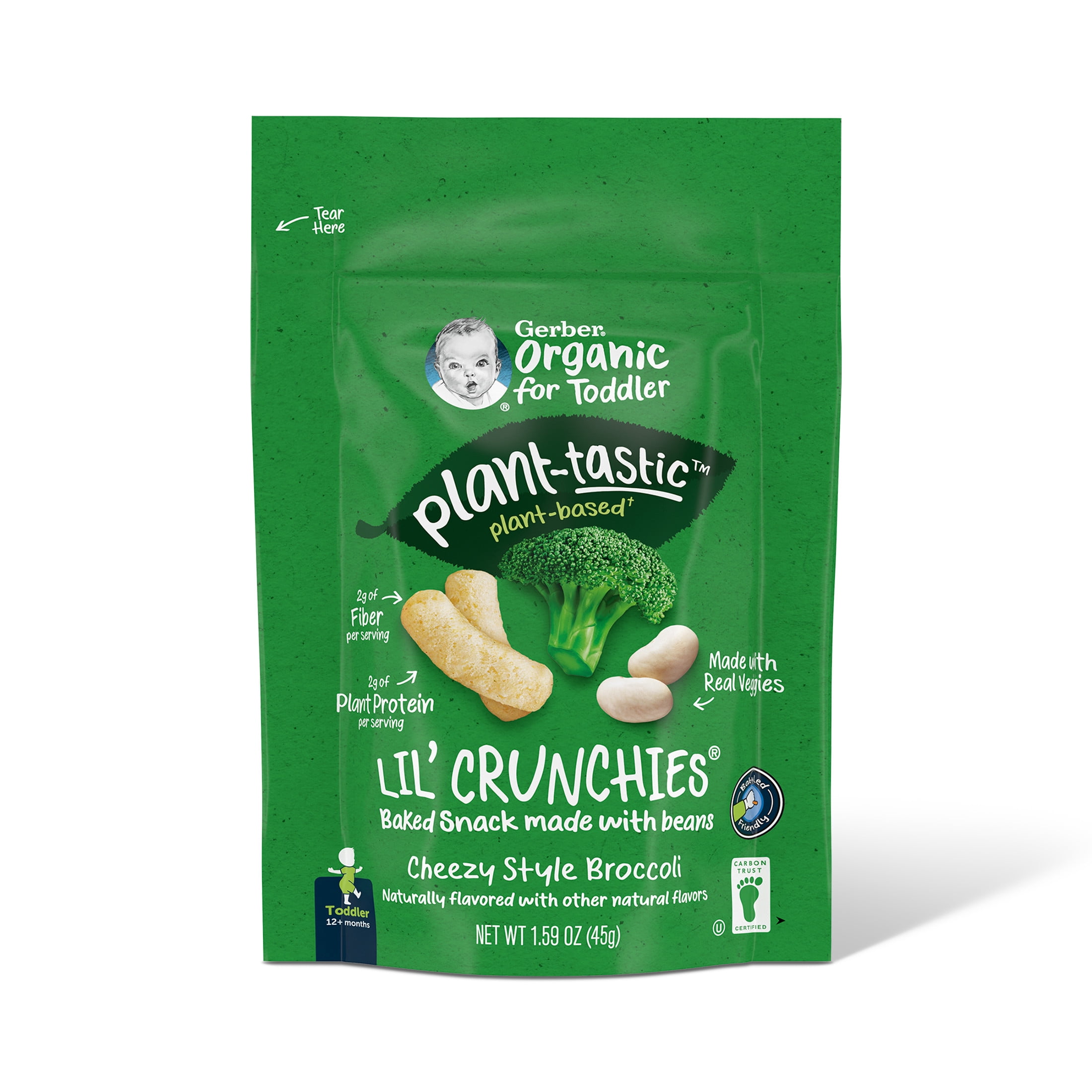 Gerber Toddler Baby Food Snacks, Cheezy Style Broccoli Baby Snacks, 1.59 Ounce 1.59 oz