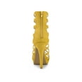thumbnail image 2 of BLISSFUL STEP Women's Open Toe Platform Stiletto Heel Cage Heeled Sandals Yellow 8.5, 2 of 7