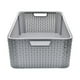 thumbnail image 3 of Paquete De 2 Cajas Organizadoras Duras Tipo Rattan Gris, 3 of 5