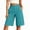 Mint Green, variant on PWPSG Womens High Waist Double Button Bermuda Shorts, Side Slit Design with Straight Leg, Tailored Fit for Daily Commute Wear Gray S