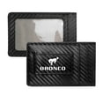 thumbnail image 2 of Ford Bronco Black Carbon Fiber Leather Wallet RFID Block Card Case Money Holder, 2 of 3