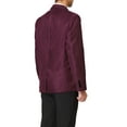thumbnail image 3 of Unique Bargains Men's Blazer Single Breasted One Button Prom Suit Coat M Burgundy, 3 of 6