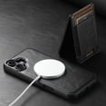 thumbnail image 5 of ELEHOLD for iPhone 16 Plus Case, Compatible with Mag Safe Accessory, 2 in 1 Detachable Magnetic Card Holder Faux Leather Men Women Kickstand Wallet Case for iPhone 16 Plus ,Black, 5 of 7
