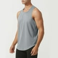 thumbnail image 2 of Sngxgn Men's Sleeveless Workout Swim Shirt Running Gym Tank Top Big and Tall(Grey,XXL), 2 of 9