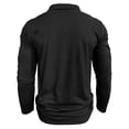 thumbnail image 6 of FYDUU Mens Polo Shirts Men's Long Sleeve Shirts Fashion Casual Button Down Collar Shirt Color Block Stylish Tops Fall Winter Daily Wear Athletic Collared Shirt, 6 of 8