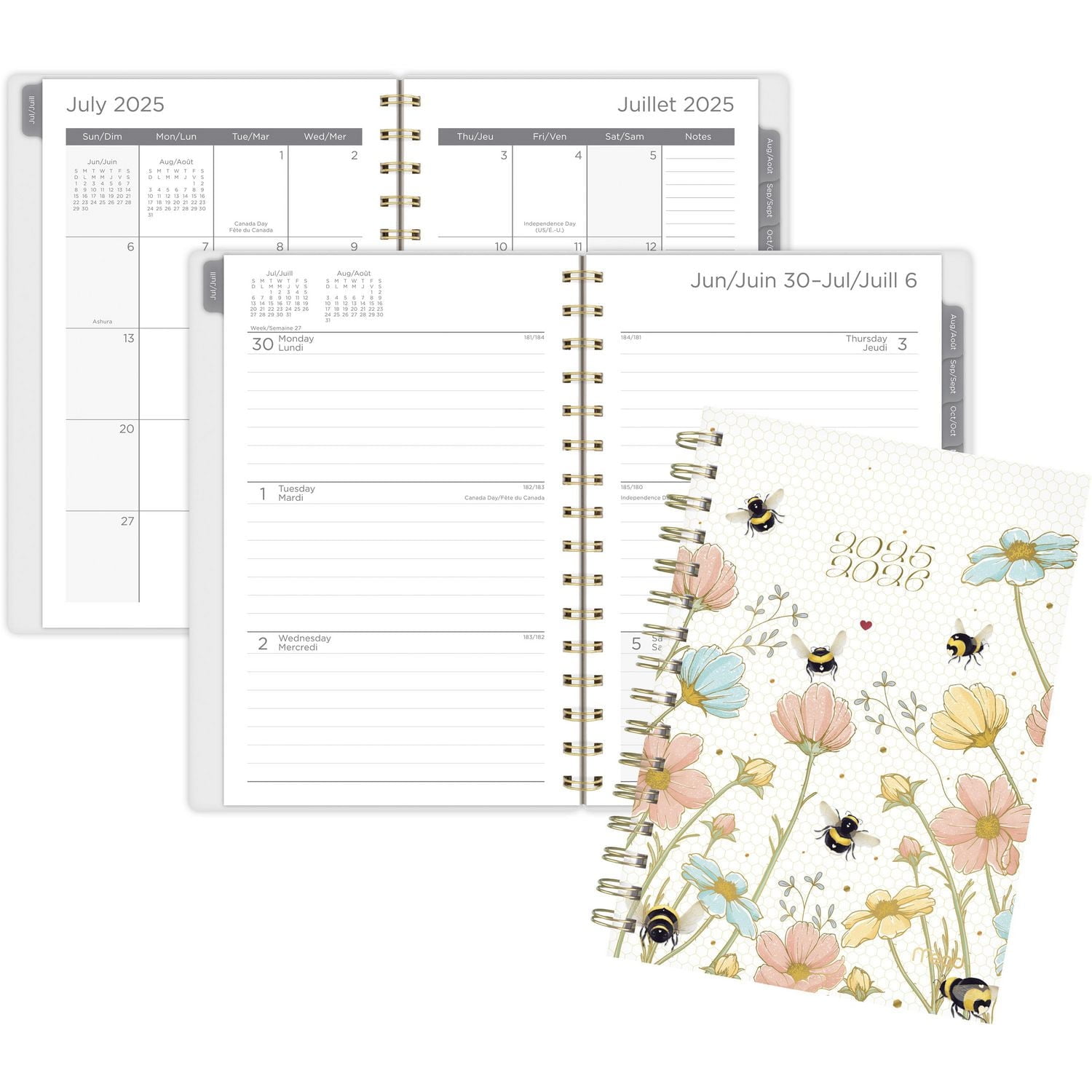 2025-2026 Mead® Honey Bee Small Weekly Academic Year Planner