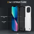 thumbnail image 3 of Feishell Compatible for Apple iPhone 13 (6.1 inch) Case,Dual Layer Protective Shockproof Hybrid Soft TPU + Hard PC Drop Protection Anti-Scratch Phone Case,White, 3 of 7