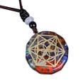 thumbnail image 4 of HomeKingdee Yoga Meditation Chakra Energy Stone Pendant Necklace - Unisex Crystal Stones Spiritual Jewelry for Yoga Practice Meditation Gifts 2.36 x 1.97 x 0.79 inches, 4 of 9
