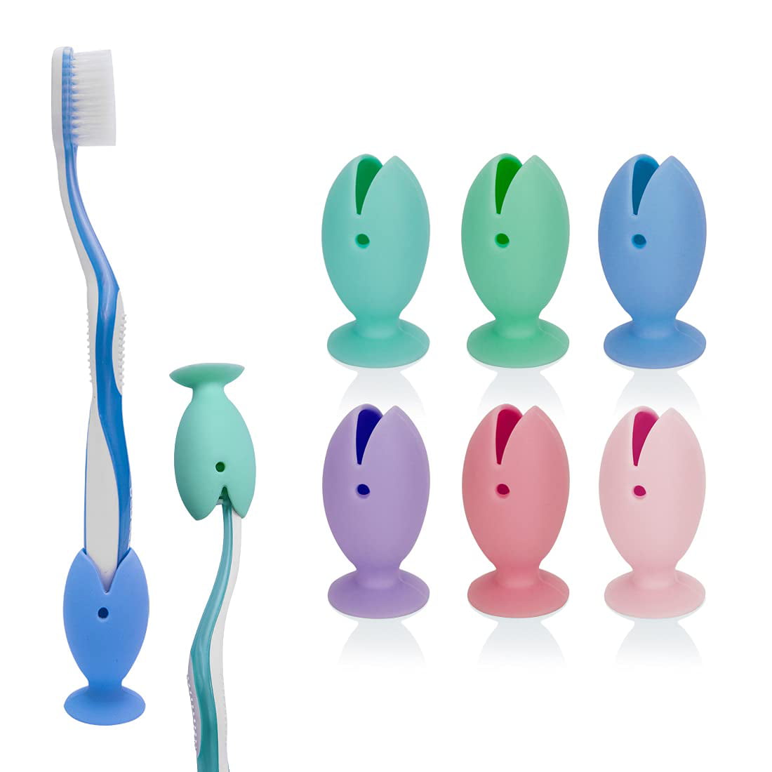 6pcs Slicone Anti-bacteria Toothbrush Head Cover Case Cleaner Guards Caps 