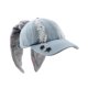 thumbnail image 2 of Gorra de béisbol con orejas de animal, regalo, gorra vaquera para deportes, viajes, fiestas, actividades al aire libre, para hombres y mujeres. Azul claro con estrella, 2 of 9