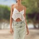 thumbnail image 1 of Blusas Cortas Beach Sling Tops Backless sin mangas Mujer Tanks Top Spicy Girl Tops (Blanco XL) Cgtredaw para Mujer Blanco T S, 1 of 6