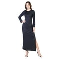 thumbnail image 6 of Womens Side Slit Fitted Maxi Dress, 6 of 10