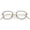 Gold Black / Clear, variant on True Vintage Metal Square Eyeglasses Slim Metal Arms 46mm (Gold Black / Clear)