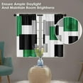 thumbnail image 3 of Green Kitchen Curtains 36 Inch Length Dark Grey White Window Short Tier Curtains Over Sink Set of 2, Modern Abstract Geometric Art Small Kitchen Decor 26x36 Inch, 3 of 6