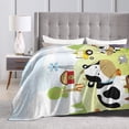 thumbnail image 4 of Kll Fleece Blanket Plush Throw Blanket Farmfield With Cute Animals,Soft Fuzzy Cozy Flannel Blanket For Couch Sofa Bed.(80"X60"), 4 of 9