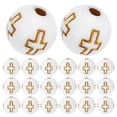 thumbnail image 4 of MOVTOTOP White Acrylic Cross Pattern Beads for DIY Crafts Jewelry Making 500pcs, 4 of 8