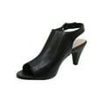thumbnail image 4 of Alfani Womens jalenne Leather Peep Toe Casual Ankle, Black Leather, Size 9.5, 4 of 6